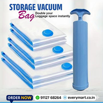 Smart Saver Vacuum Bags for Travel, Space Saver Bags 5 Pack (1 Large 2 Medium 2 Small)