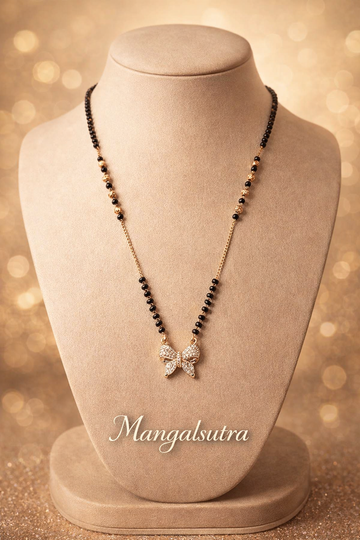 Butterfly Charm Gold Plated Mangalsutra – Symbol of Love & New Beginnings 🦋